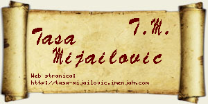 Tasa Mijailović vizit kartica